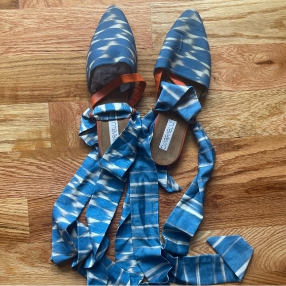 Blue and Orange Women's Mules - Picture 1 of 4